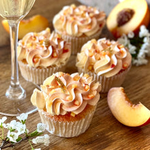 Load image into Gallery viewer, Peach Bellini Cupcakes