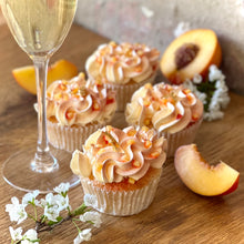 Load image into Gallery viewer, Peach Bellini Cupcakes