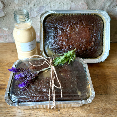 Malva Pudding with homemade Vanilla Bean Custard