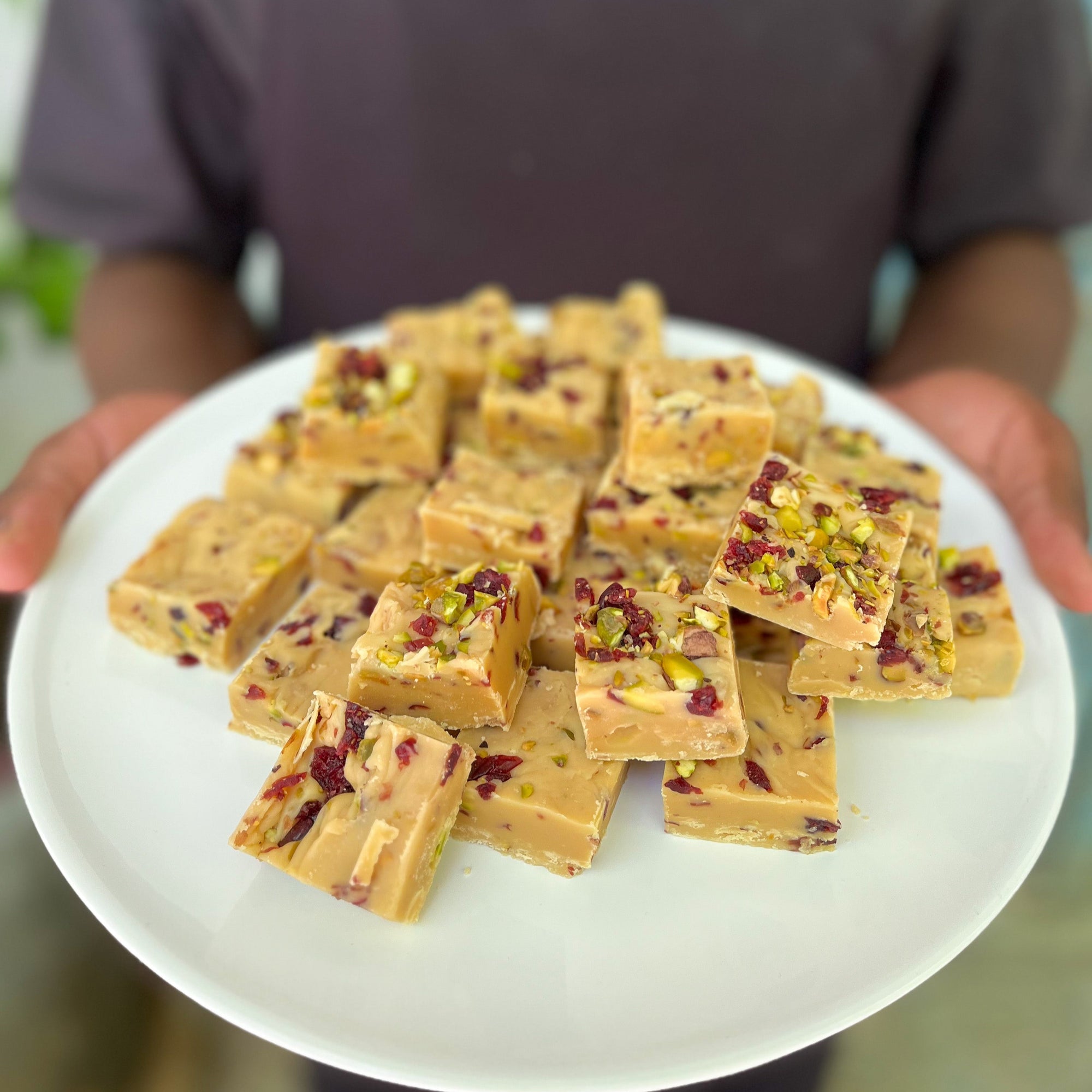 Cranberry & Pistachio Fudge